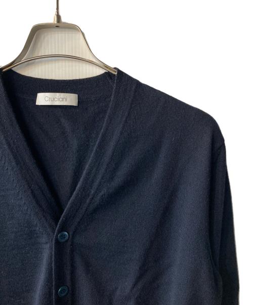 Cruciani（クルチアーニ）CRUCIANI (クルチアーニ) 27ゲージ ウールカーディガン ネイビー サイズ:48の古着・服飾アイテム