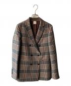 6(ROKU) BEAUTY&YOUTHロク ビューティーアンドユース）の古着「CHECK SET UP JACKET」｜ブラウン