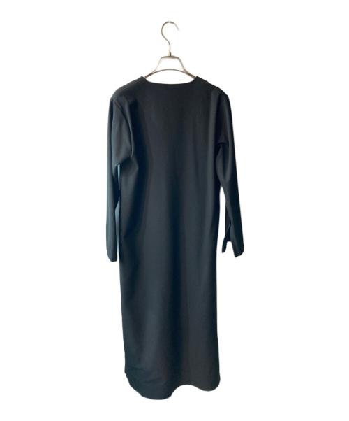 aere（アエレ）aere (アエレ) スキッパーロングワンピース ブラック サイズ:36の古着・服飾アイテム