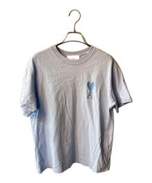 AMI Alexandre Mattiussi（アミアレクサンドルマテュッシ）の古着「ハートロゴ刺繍Tシャツ」｜ブルー