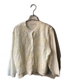 Maglie le cassetto（マーリエ ル カセット）の古着「3D刺繍レースカーディガン」｜ホワイト