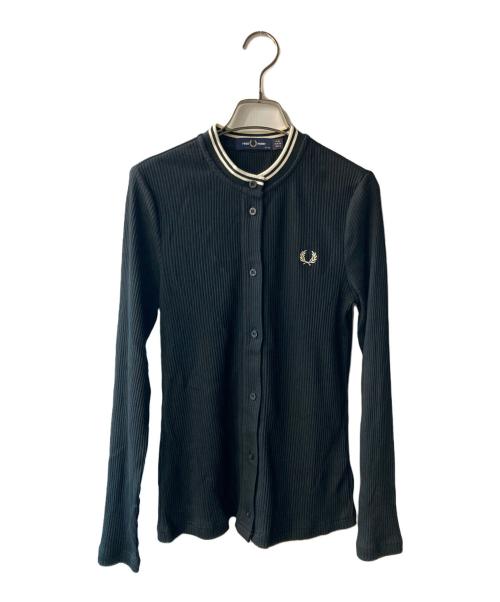 FRED PERRY（フレッドペリー）FRED PERRY (フレッドペリー) リブカーディガン ブラック サイズ:36の古着・服飾アイテム