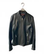DIESELディーゼル）の古着「TIMELESS シングルライダースジャケット」｜ブラック