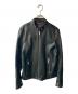 DIESEL（ディーゼル）の古着「TIMELESS シングルライダースジャケット」｜ブラック