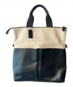 COACHコーチ）の古着「ハンドバッグ」｜ブラック×ホワイト