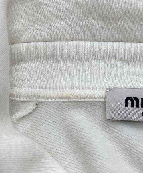 MIU MIU（ミュウミュウ）MIU MIU (ミュウミュウ) スナップスウェットジャケット ホワイト サイズ:Sの古着・服飾アイテム