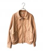 MUGUETミュゲ）の古着「フェイクレザーブルゾン」｜ベージュ