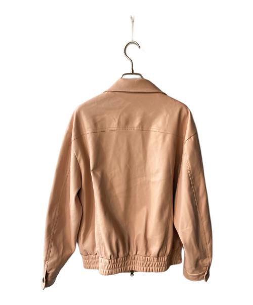 MUGUET（ミュゲ）MUGUET (ミュゲ) フェイクレザーブルゾン ベージュ サイズ:freeの古着・服飾アイテム