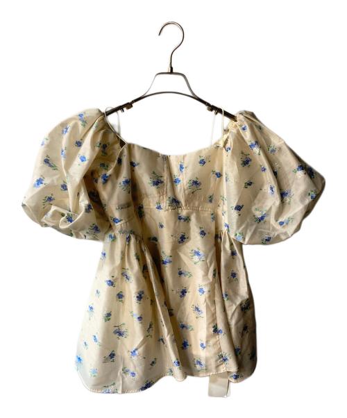 Lily Brown（リリーブラウン）Lily Brown (リリーブラウン) 3wayシアージャガードペプラムブラウス ベージュ サイズ:free 未使用品の古着・服飾アイテム