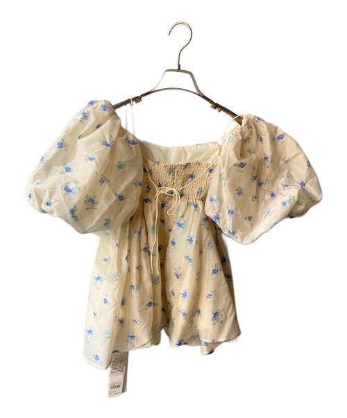 Lily Brown（リリーブラウン）Lily Brown (リリーブラウン) 3wayシアージャガードペプラムブラウス ベージュ サイズ:free 未使用品の古着・服飾アイテム