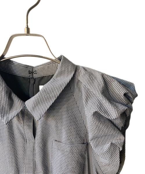 CELFORD（セルフォード）CELFORD (セルフォード) バルーンスリーブシャツワンピース ブラック×ホワイト サイズ:Sの古着・服飾アイテム
