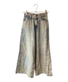 Snidel（スナイデル）の古着「ワイドデニムパンツ」｜インディゴ