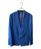 atoアトウ）の古着「WOOL TWILL NO-COLLAR JACKET」｜ブルー