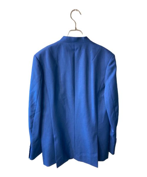 ato（アトウ）ato (アトウ) WOOL TWILL NO-COLLAR JACKET ブルー サイズ:44の古着・服飾アイテム