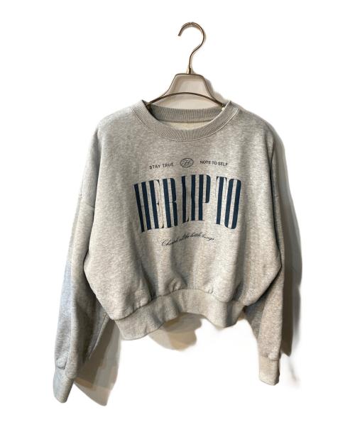 HER LIP TO（ハーリップトゥ）Her lip to (ハーリップトゥ) Cherish Oversized Sweatshirt グレー サイズ:freeの古着・服飾アイテム