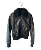 DIESELディーゼル）の古着「レザーブルゾン」｜ブラック