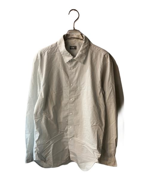 THE NORTH FACE（ザ ノース フェイス）THE NORTH FACE (ザ ノース フェイス) ノーザンハリアーシャツ グレー×ホワイト サイズ:Lの古着・服飾アイテム