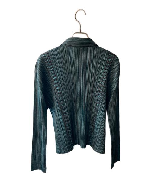 PLEATS PLEASE（プリーツプリーズ）PLEATS PLEASE (プリーツプリーズ) プリーツシャツ グリーン サイズ:3の古着・服飾アイテム