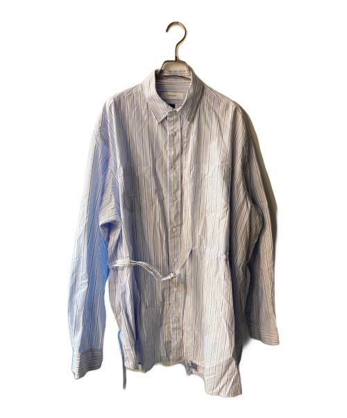 FACETASM（ファセッタズム）FACETASM (ファセッタズム) ASSYMETRICAL BELTED SHIRT ブルー サイズ:5の古着・服飾アイテム