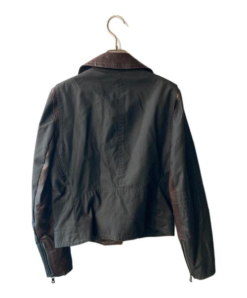 COACH（コーチ）COACH (コーチ) 切替ライダースジャケット ブラウン×ブラック サイズ:Mの古着・服飾アイテム