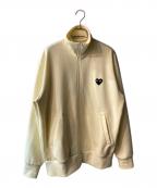 PLAY COMME des GARCONSプレイコムデギャルソン）の古着「ハートロゴトラックジャケット」｜アイボリー