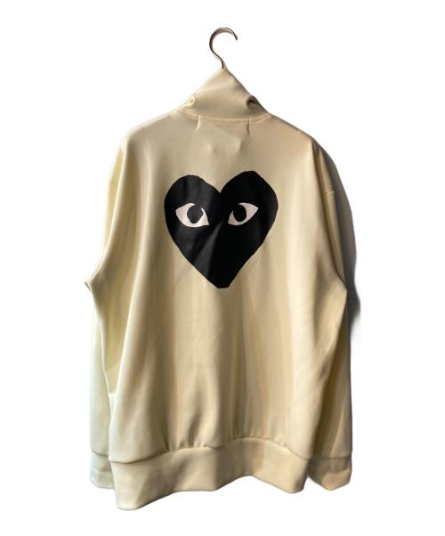 PLAY COMME des GARCONS（プレイコムデギャルソン）PLAY COMME des GARCONS (プレイコムデギャルソン) ハートロゴトラックジャケット アイボリー サイズ:XLの古着・服飾アイテム