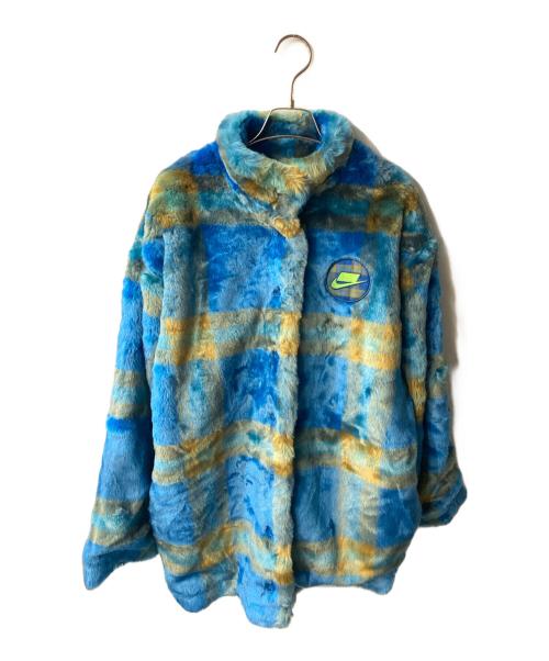 NIKE（ナイキ）NIKE (ナイキ) AS W NSW FX FUR AOP JKT NSW COURT ブルー サイズ:Lの古着・服飾アイテム
