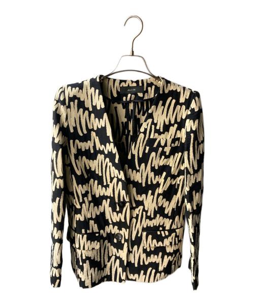 allureville（アルアバイル）allureville (アルアバイル) ジャケット ブラック×ベージュ サイズ:S 未使用品の古着・服飾アイテム