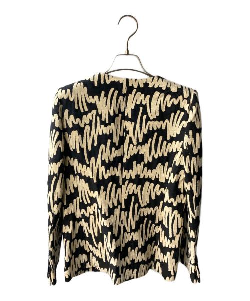 allureville（アルアバイル）allureville (アルアバイル) ジャケット ブラック×ベージュ サイズ:S 未使用品の古着・服飾アイテム