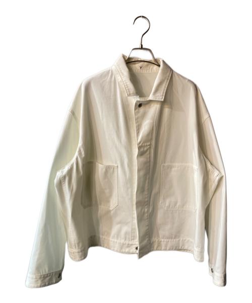 YLEVE（イレーヴ）YLEVE (イレーヴ) リサイクルポリエステルツイルショートブルゾン ホワイト サイズ:4の古着・服飾アイテム