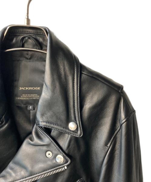 JACKROSE（ジャックローズ）JACKROSE (ジャックローズ) ダブルライダースジャケット ブラック サイズ:4の古着・服飾アイテム