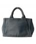 PRADA (プラダ) カナパ ビジュースタッズ トートバッグ ブラック：30000円