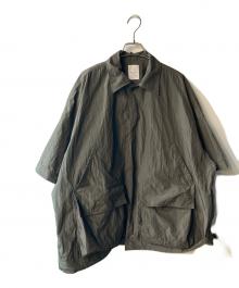 SUBLATIONS（サブレーションズ）の古着「WASHER NYLON HALF SLEEVE HUNTING SHIRTS.13」｜チャコールグレー