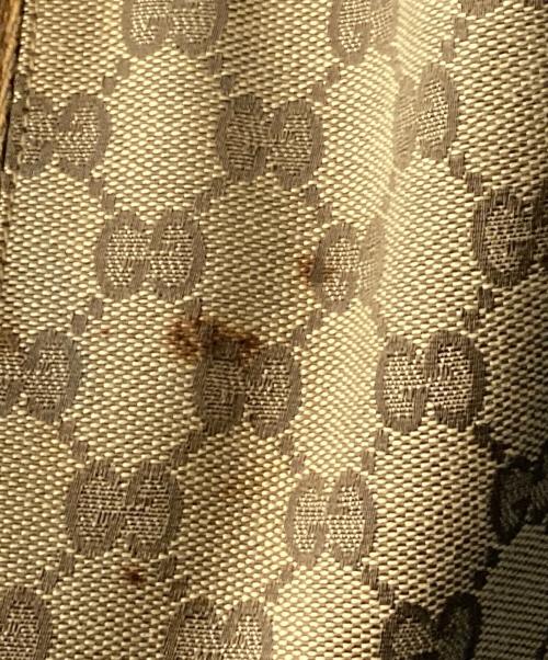 GUCCI（グッチ）GUCCI (グッチ) GGキャンバス ジャッキー ハーフムーンショルダーバッグ ベージュの古着・服飾アイテム