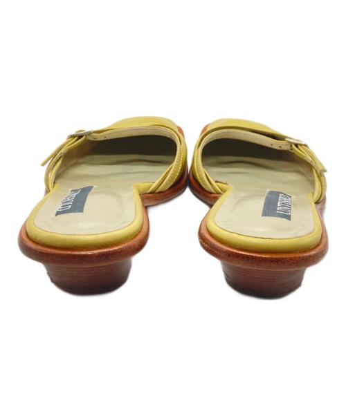 UNTISHOLD（アンチショルド）UNTISHOLD (アンチショルド) ミュール イエロー サイズ:37の古着・服飾アイテム