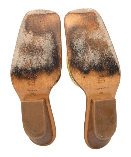 UNTISHOLD（アンチショルド）UNTISHOLD (アンチショルド) ミュール イエロー サイズ:37の古着・服飾アイテム