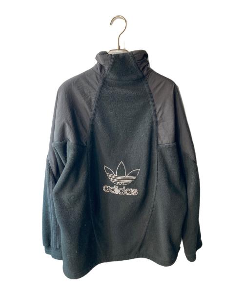adidas（アディダス）adidas (アディダス) ビッグトレフォイルポーラーフリースジャケット ブラック サイズ:X0の古着・服飾アイテム