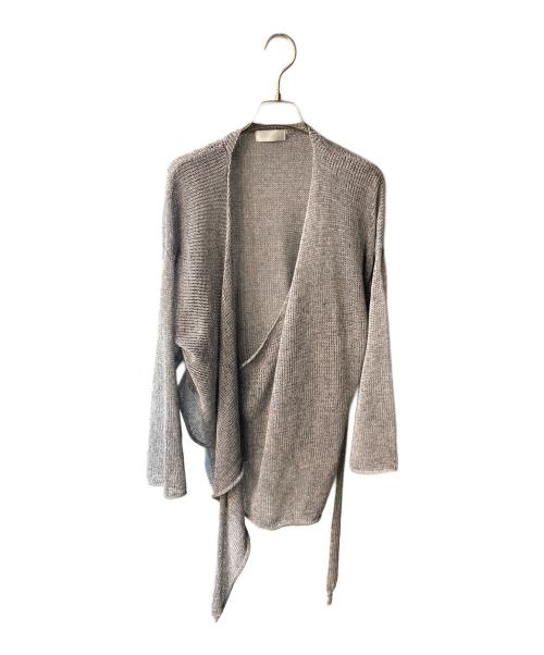 RIVE DROITE（リヴドロワ）RIVE DROITE (リヴドロワ) ストローヤーンカシュクールニット グレー サイズ:freeの古着・服飾アイテム