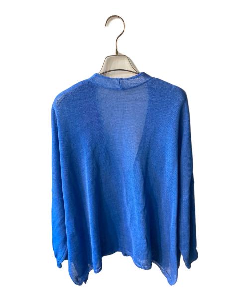 Spick and Span（スピックアンドスパン）Spick and Span (スピックアンドスパン) ペーパーヤーンカーディガン ブルー サイズ:freeの古着・服飾アイテム