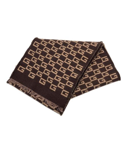 GUCCI（グッチ）GUCCI (グッチ) Gロゴウールマフラー ブラウン サイズ:20×180の古着・服飾アイテム