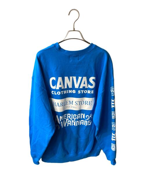 AMERICAN WANNABE（アメリカンワナビー）american wannabe (アメリカンワナビー) スウェット ブルー サイズ:XLの古着・服飾アイテム