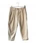 BEAMS PLUS（ビームスプラス）の古着「2 Pleats Tapered Twill」｜ベージュ