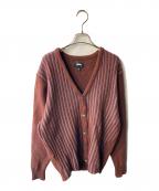 stussyステューシー）の古着「ストライプカーディガン」｜ブラウン