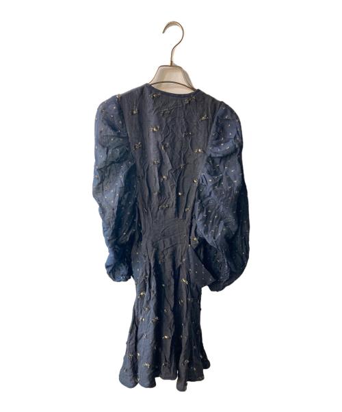 Mame Kurogouchi（マメクロゴウチ）mame kurogouchi (マメクロゴウチ) Sarasa Jacquard Dress ネイビー サイズ:Sの古着・服飾アイテム