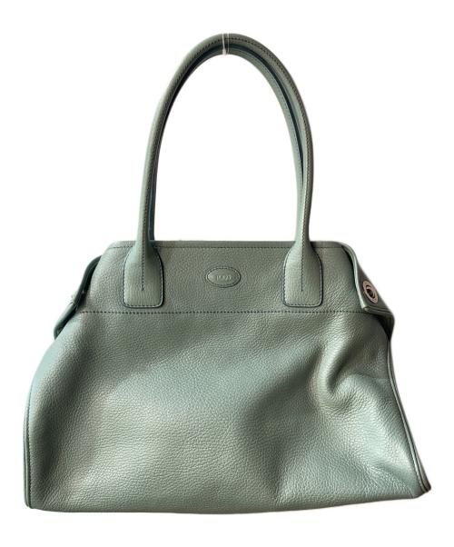TOD'S（トッズ）TOD'S (トッズ) レザートートバッグ グリーンの古着・服飾アイテム