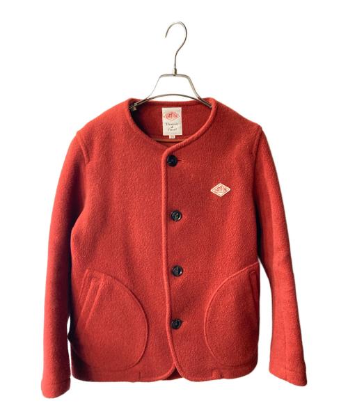 DANTON（ダントン）DANTON (ダントン) ウールモッサ ノーカラージャケット レッド サイズ:34の古着・服飾アイテム