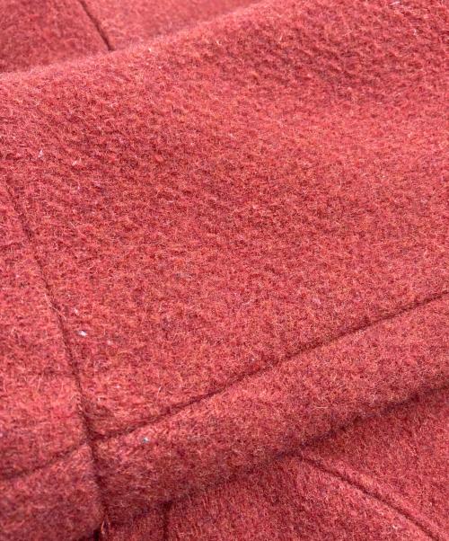 DANTON（ダントン）DANTON (ダントン) ウールモッサ ノーカラージャケット レッド サイズ:34の古着・服飾アイテム