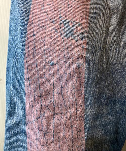 EVISU（エヴィス）EVISU (エヴィス) WASHED AND DISTRESSED DAICOCK PRINT RELAX FIT JEANS インディゴ サイズ:XLの古着・服飾アイテム