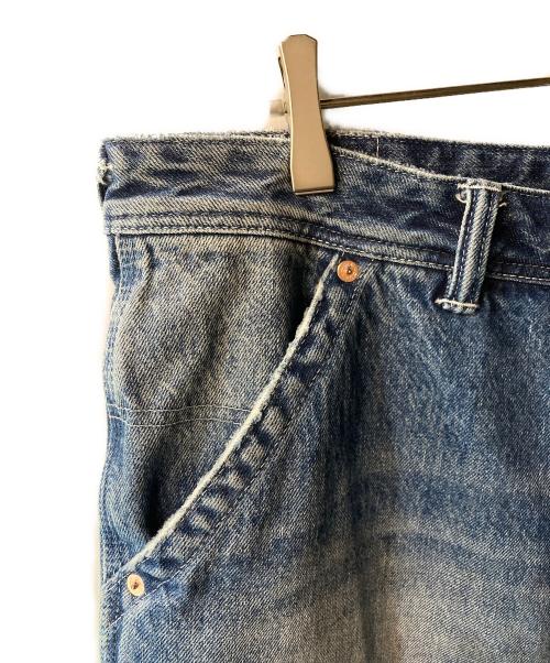 EVISU（エヴィス）EVISU (エヴィス) WASHED AND DISTRESSED DAICOCK PRINT RELAX FIT JEANS インディゴ サイズ:XLの古着・服飾アイテム