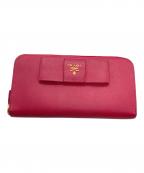 PRADAプラダ）の古着「ラウンドジッピーウォレット」｜ピンク